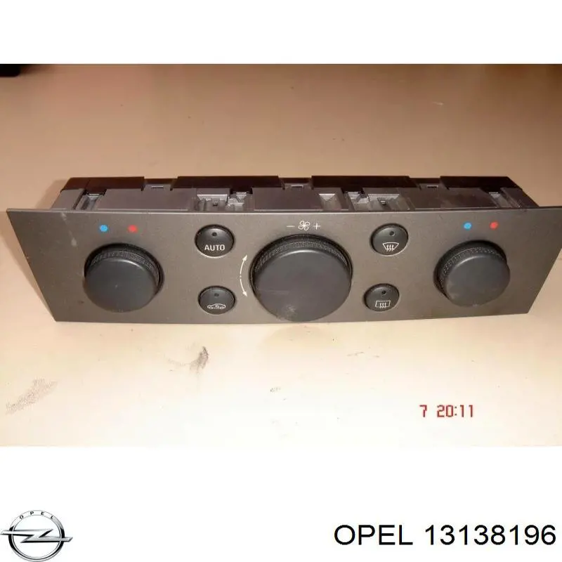 13138196 Opel Unidade de controlo dos modos de aquecimento/condicionamento