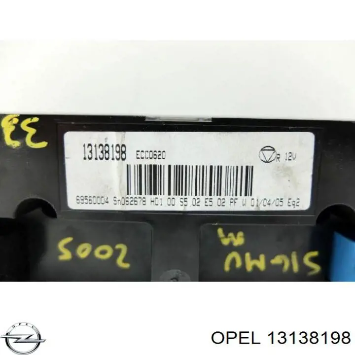 13138198 Opel Unidade de controlo dos modos de aquecimento/condicionamento