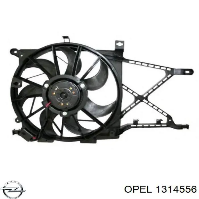 1314556 Opel Difusor do radiador de esfriamento