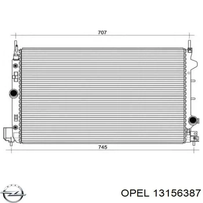 Radiador de esfriamento de motor Opel 13156387 preço, a partir de 123,54 USD