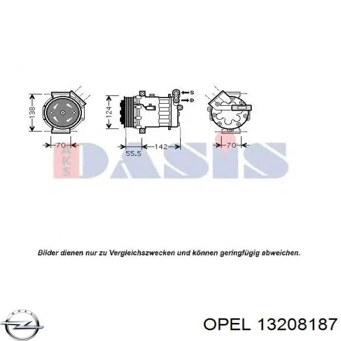 Compre 13208187 Opel Compressor de aparelho de ar condicionado