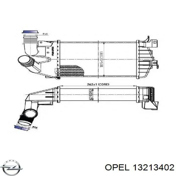 13213402 Opel Radiador de intercooler