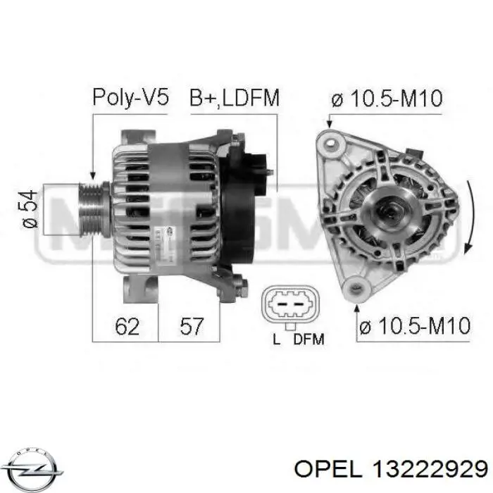 Gerador Opel 13222929 preço, a partir de 98,11 USD