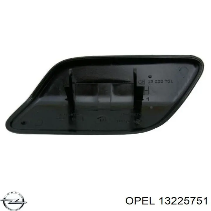 13225751 Opel Placa sobreposta do injetor de fluido para lavador da luz dianteira