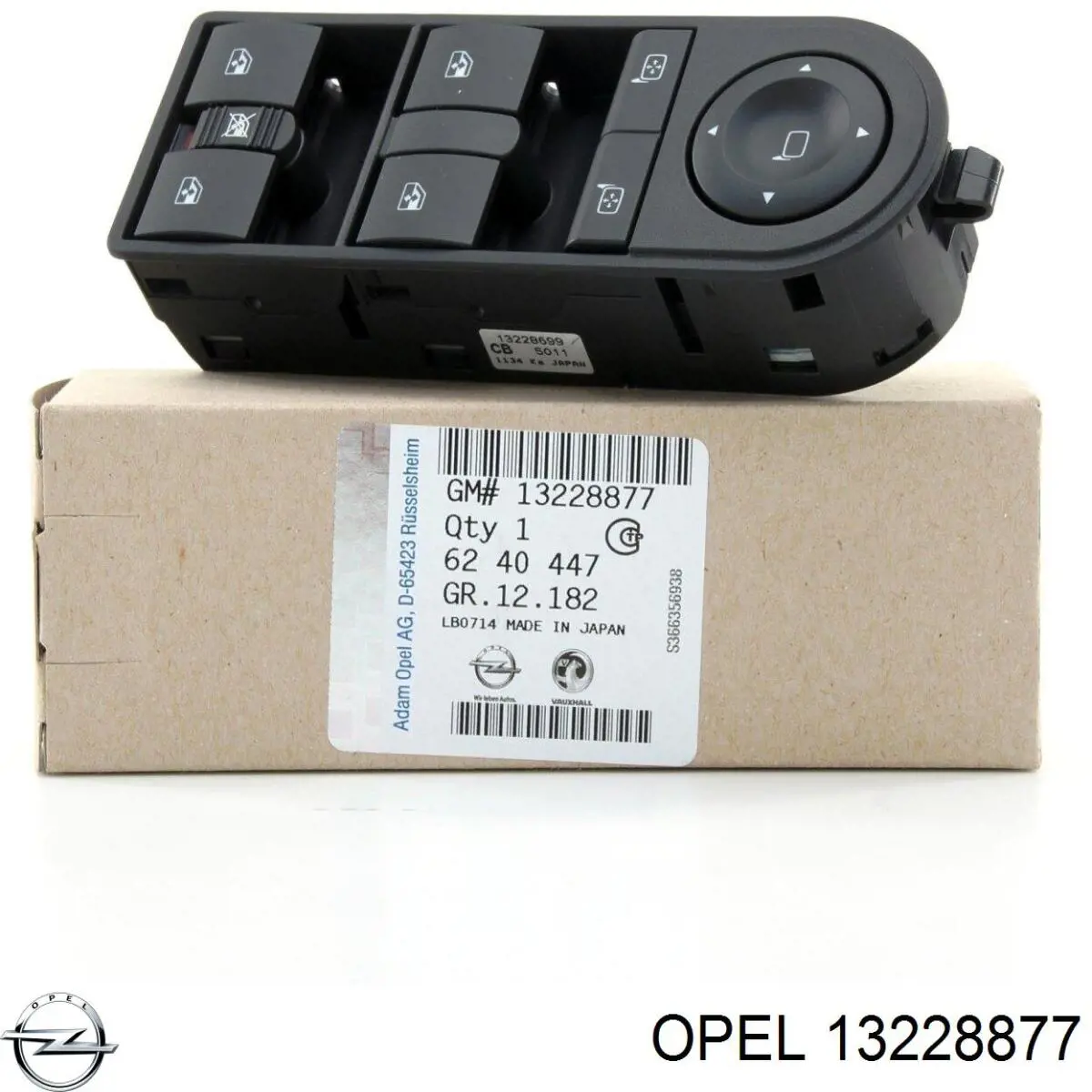 Unidade de botões dianteira esquerda de controlo de elevador de vidro Opel 13228877 preço, a partir de 80,02 USD