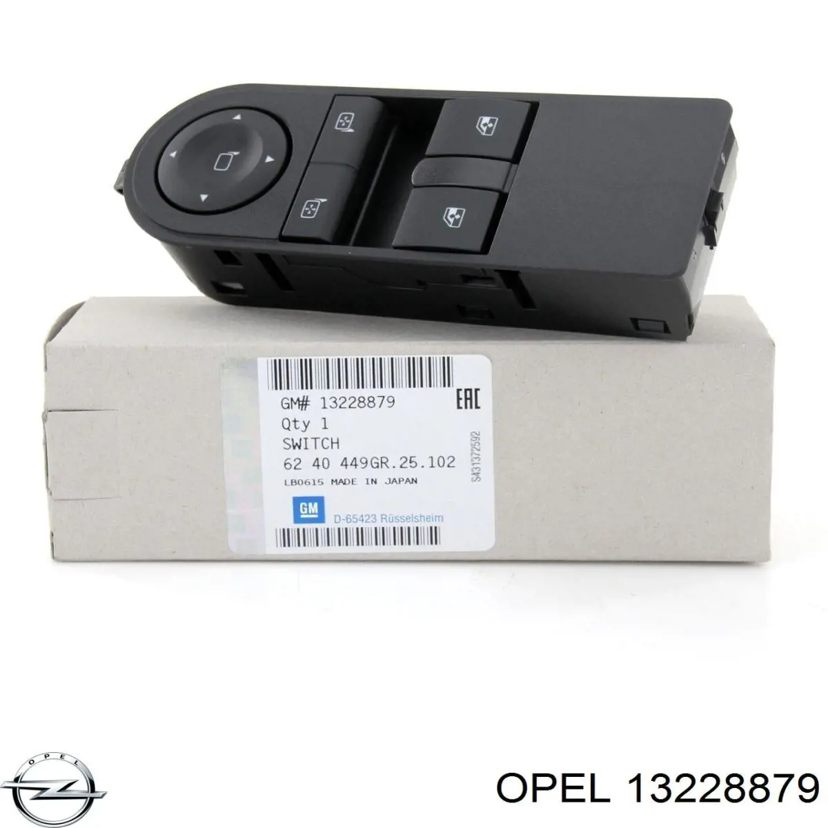 Unidade de botões dianteira esquerda de controlo de elevador de vidro Opel 13228879 preço, a partir de 53,42 USD