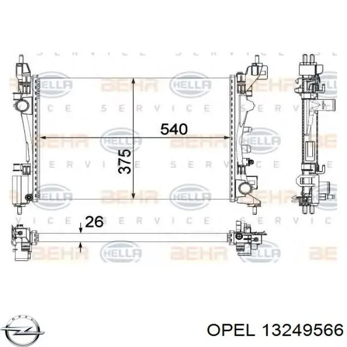 Radiador de esfriamento de motor Opel 13249566 preço, a partir de 80,15 USD