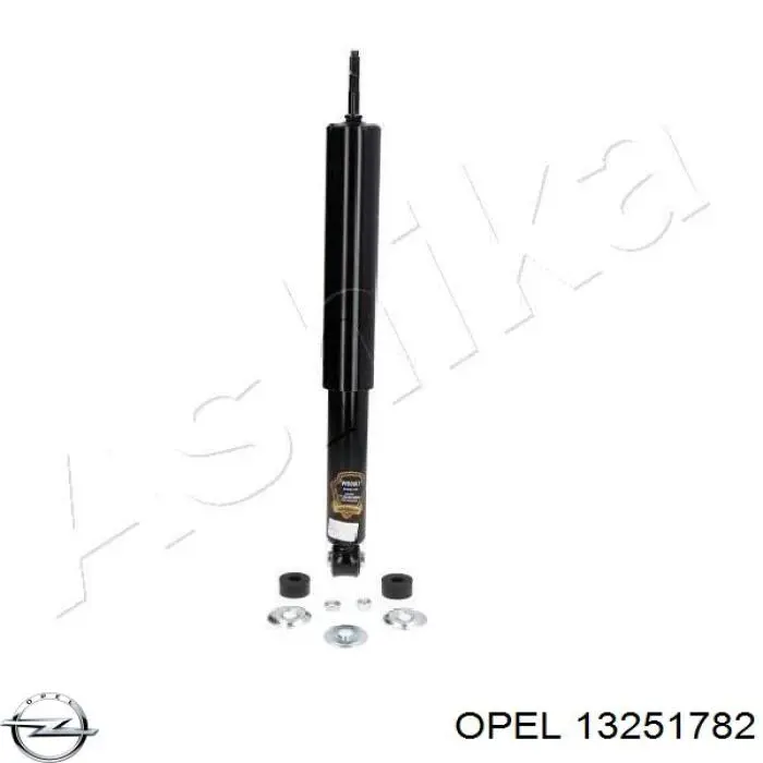 13251782 Opel Pára-choque (grade de proteção) de amortecedor traseiro + bota de proteção