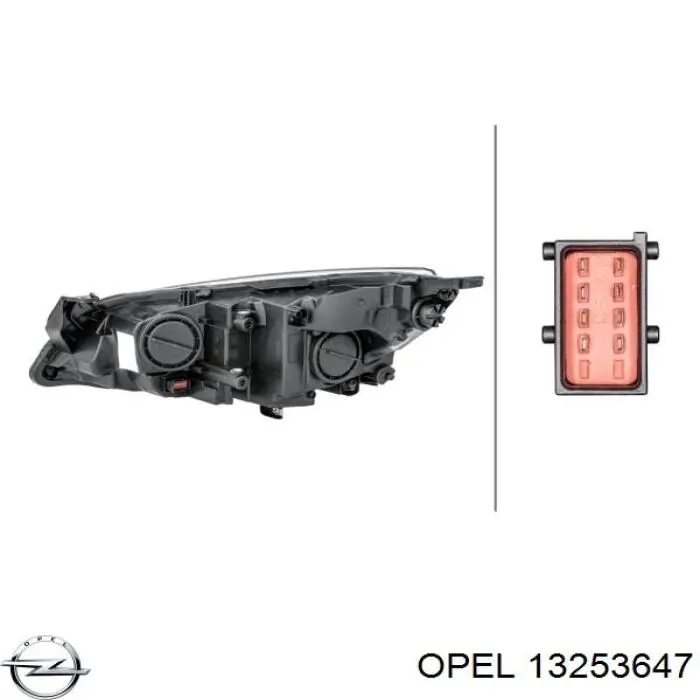 13253647 Opel Luz direita