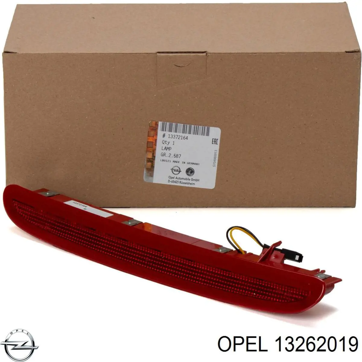 Sinal de parada traseiro adicional para Opel Astra J 