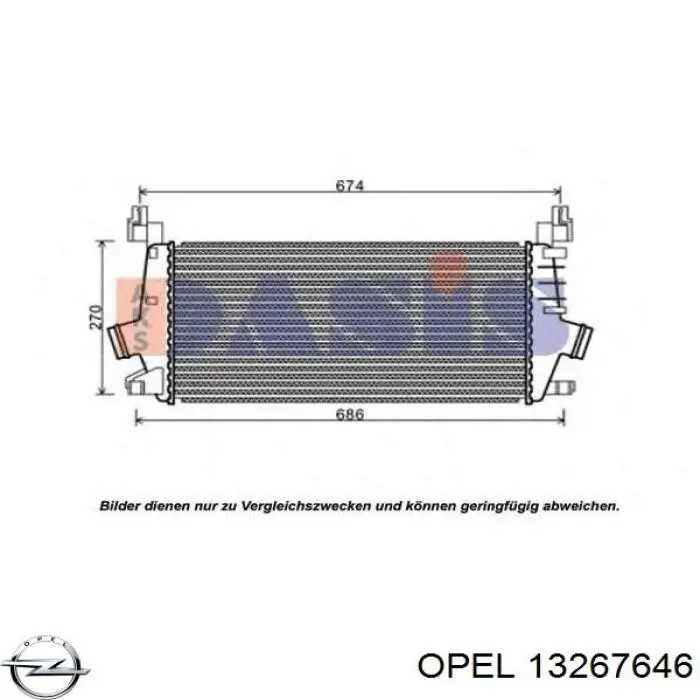 13267646 Opel Radiador de intercooler