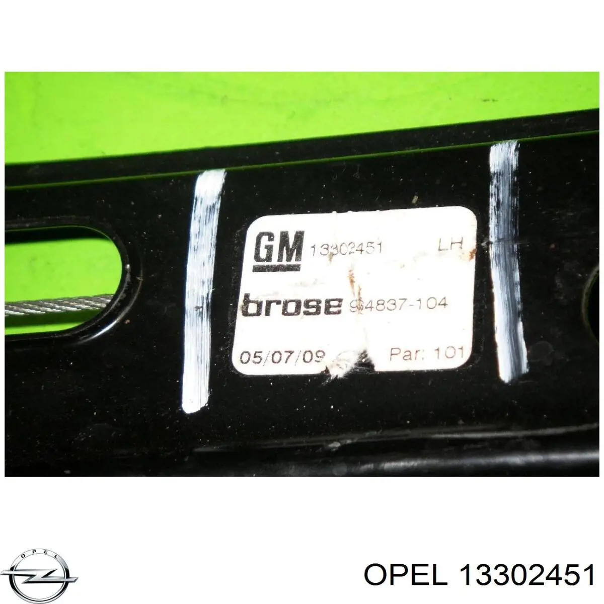 Mecanismo de acionamento de vidro da porta dianteira esquerda Opel 13302451 preço, a partir de 90,38 USD
