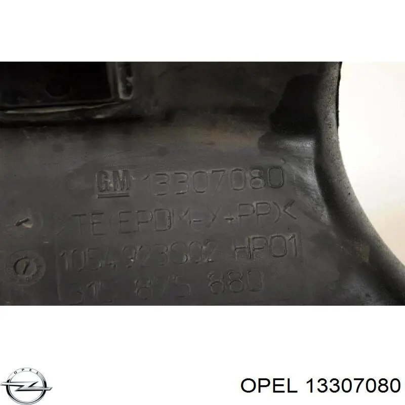 13307080 Opel Cano derivado de ar, entrada de filtro de ar