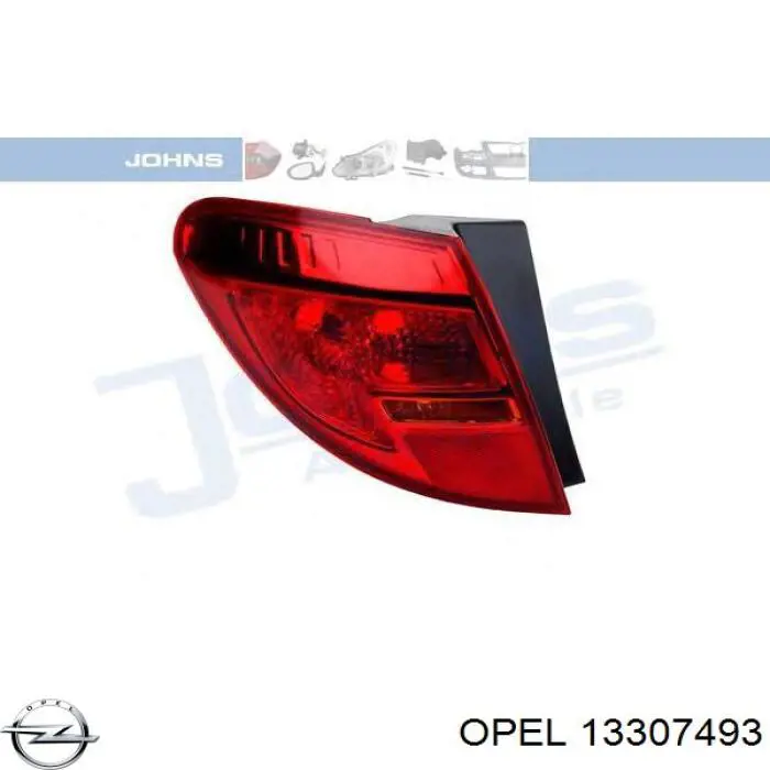 Lanterna traseira esquerda externa Opel 13307493 preço, a partir de 139,85 USD
