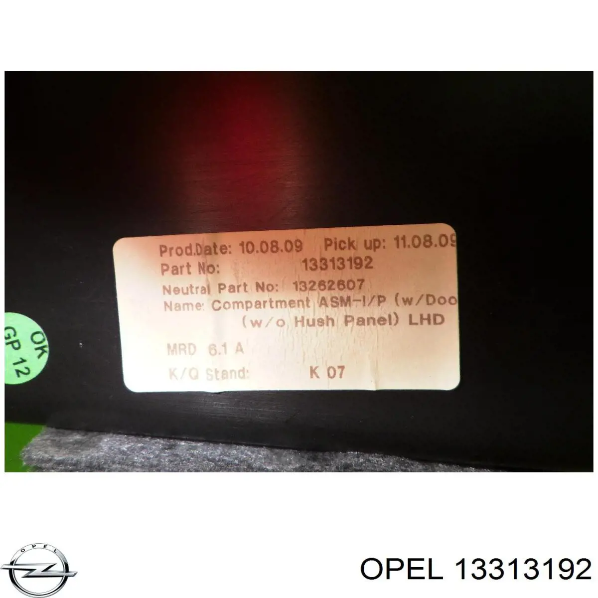 Caixa para porta-luvas (porta-luvas) Opel 13313192 preço, a partir de 52,87 USD