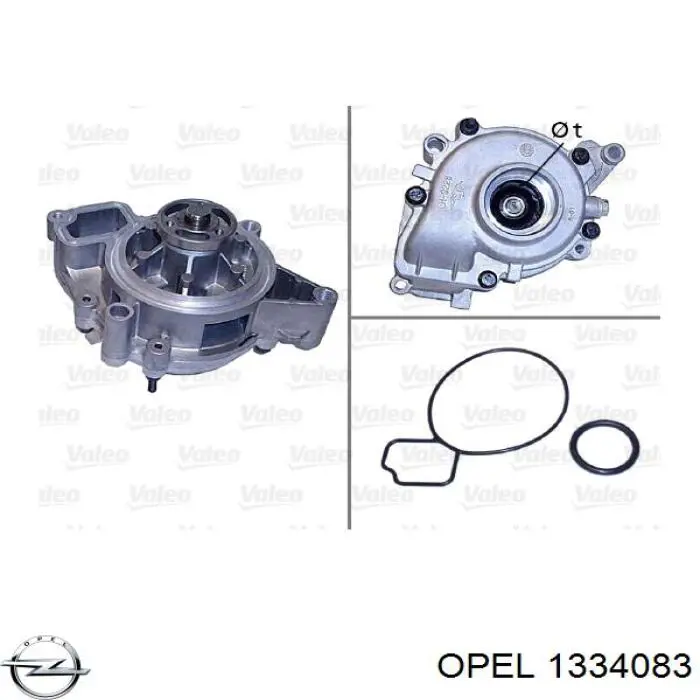 Bomba de água (bomba) de esfriamento Opel 1334083 preço, a partir de 84,67 USD