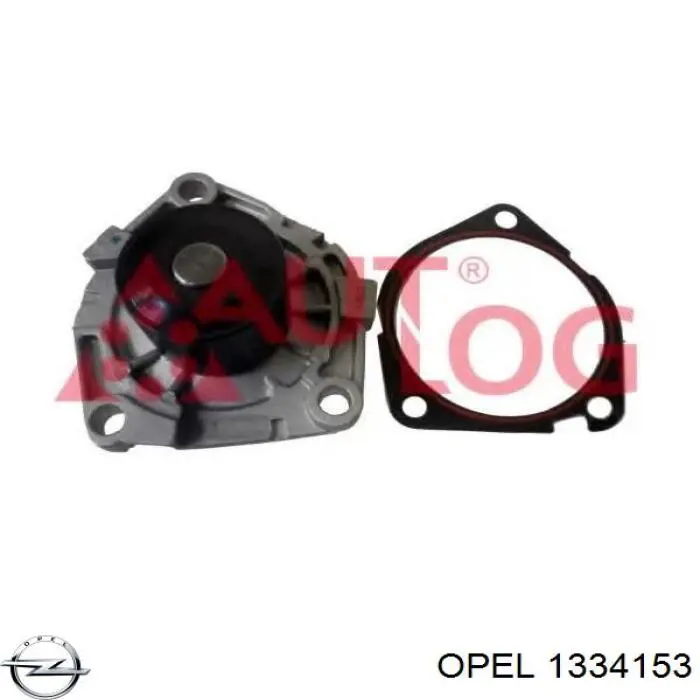 1334153 Opel Bomba de água (bomba) de esfriamento