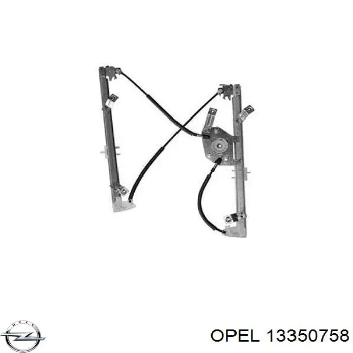 13350758 Opel Mecanismo de acionamento de vidro da porta dianteira esquerda