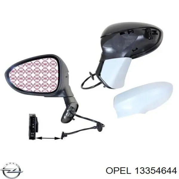 Compre 13354644 Opel Espelho de retrovisão esquerdo