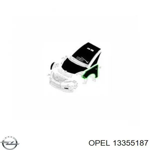 Compre 13355187 Opel Pára-lama dianteiro esquerdo