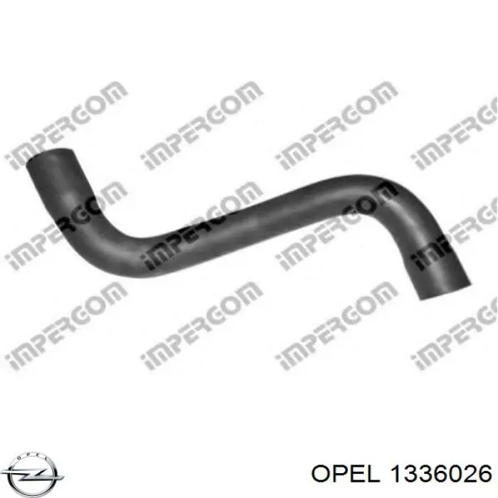 1336026 Opel Mangueira (cano derivado) inferior do radiador de esfriamento