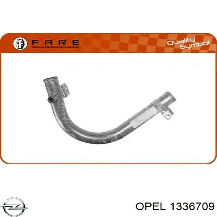 1336709 Opel Flange do sistema de esfriamento (união em T)