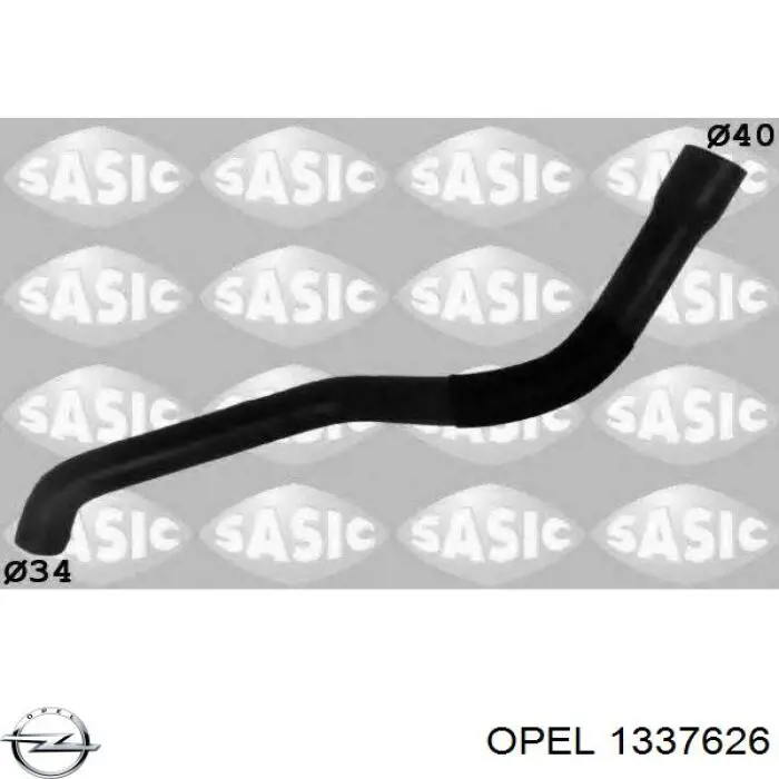 Compre 1337626 Opel Mangueira (cano derivado) inferior do radiador de esfriamento