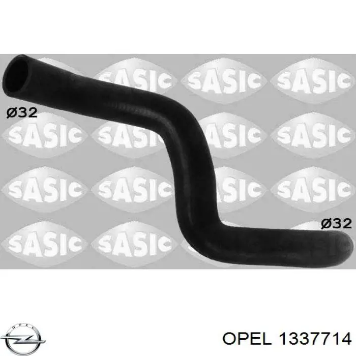 Compre 1337714 Opel Mangueira (cano derivado) do radiador de esfriamento superior