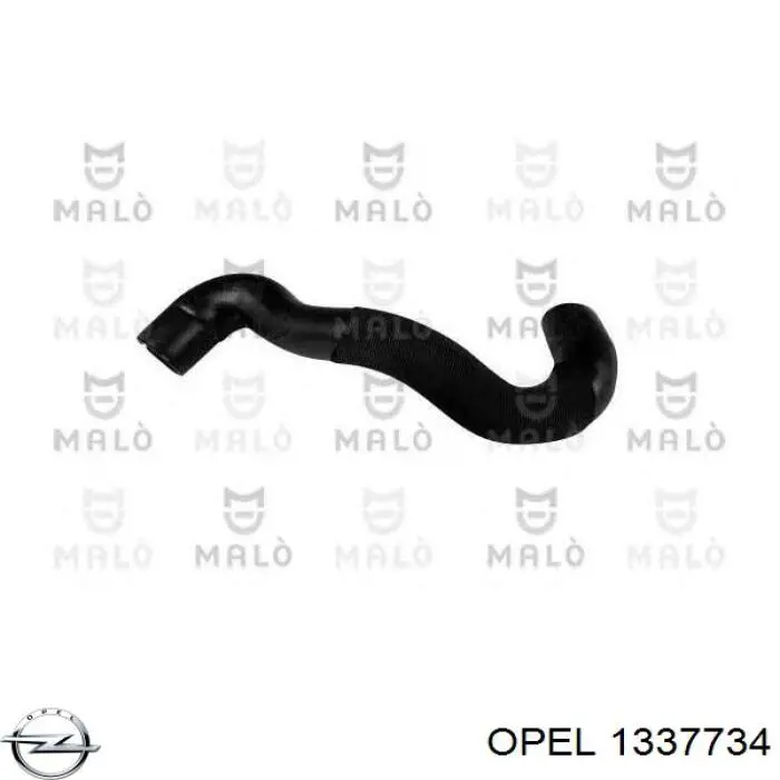 Compre 1337734 Opel Mangueira (cano derivado) do radiador de esfriamento superior