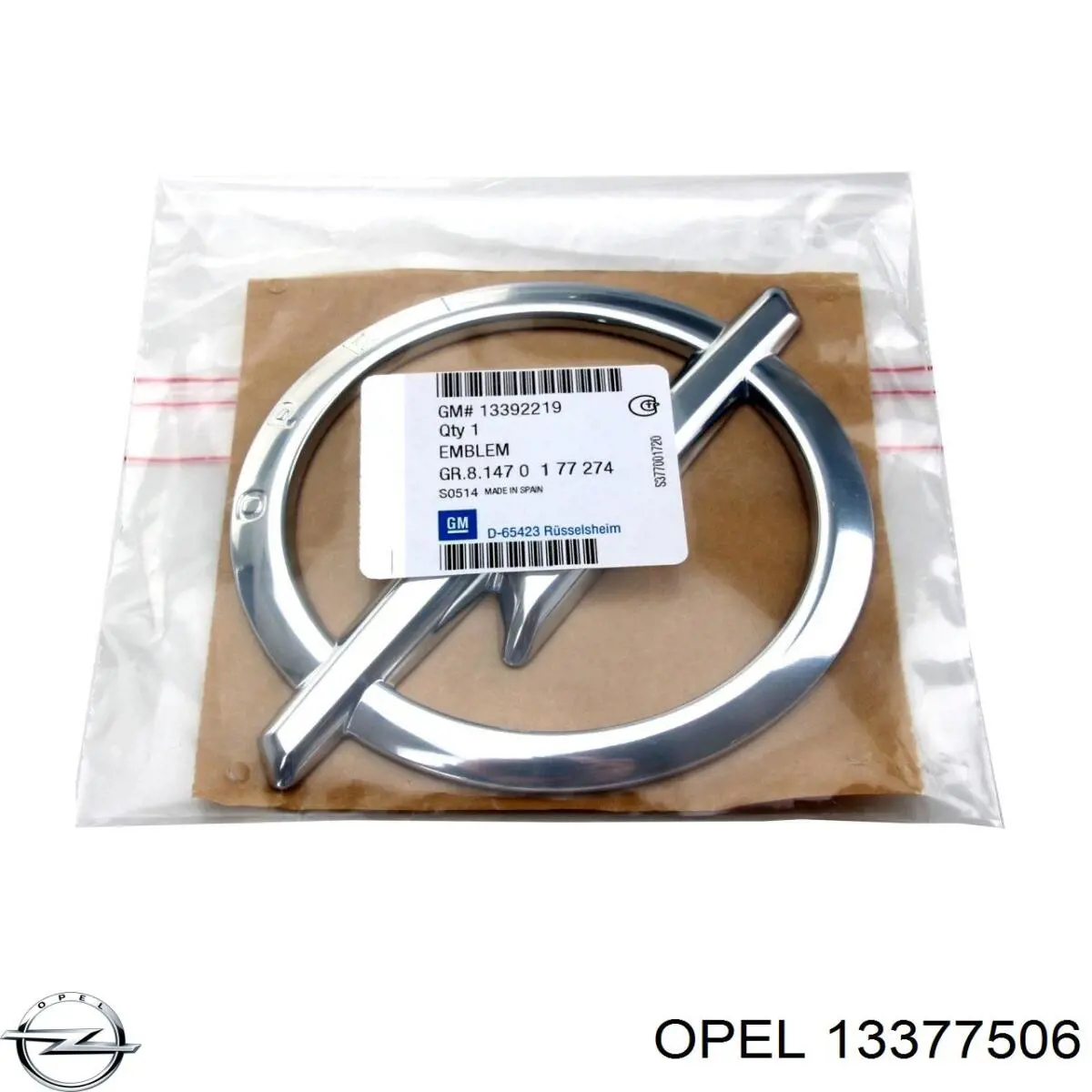 13377506 General Motors Emblema de tampa de porta-malas (emblema de firma)