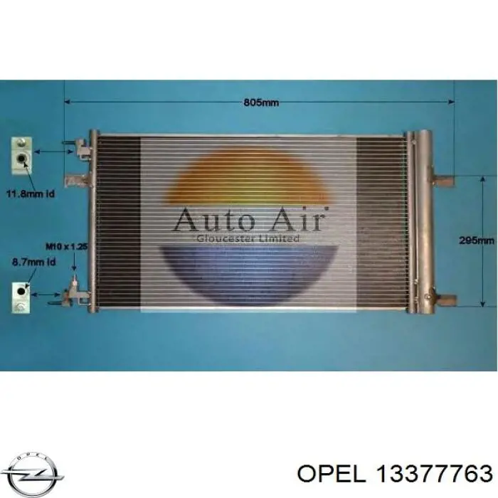 Radiador de aparelho de ar condicionado Opel 13377763 preço, a partir de 57,89 USD