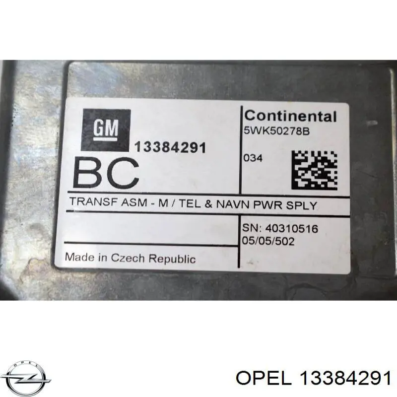 13384291 Opel Unidade de controlo de navegação