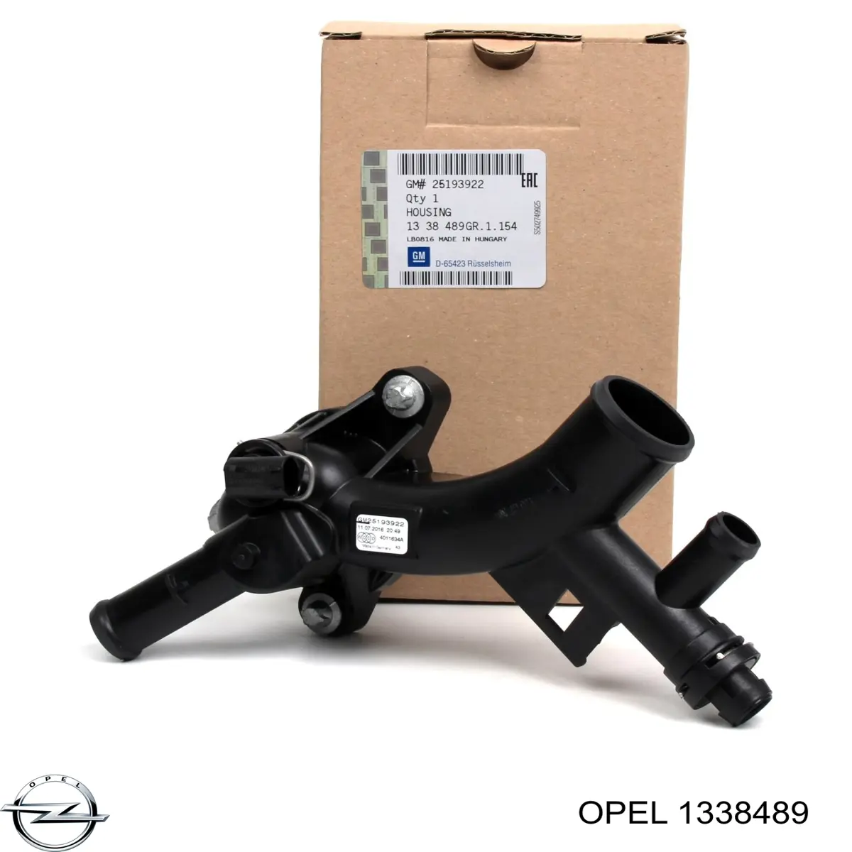 Flange do sistema de esfriamento (união em T) Opel 1338489 preço, a partir de 21,48 USD