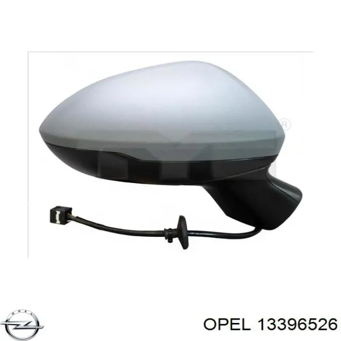 Compre 13396526 Opel Elemento espelhado do espelho de retrovisão esquerdo