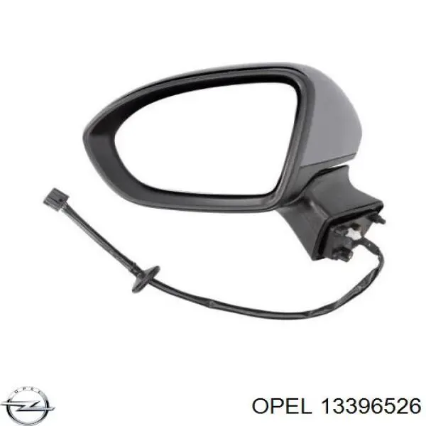 13396526 Opel Elemento espelhado do espelho de retrovisão esquerdo