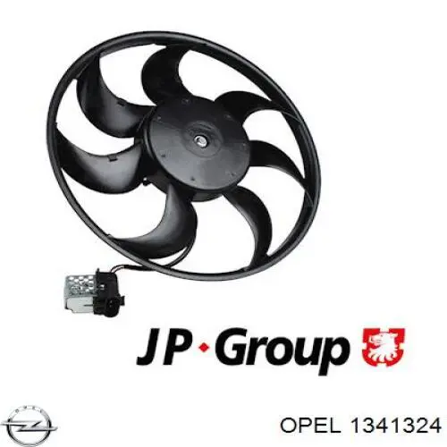 Ventilador elétrico de esfriamento montado (motor + roda de aletas) 9132916 Opel