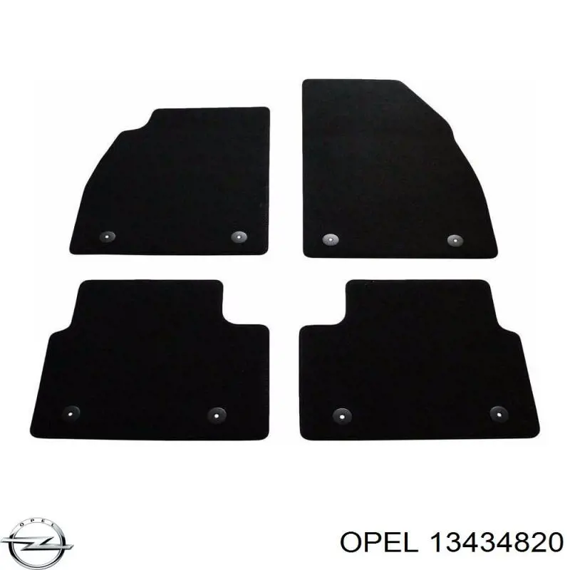 Tapetes dianteiros + traseiros, kit para Opel Insignia A G09