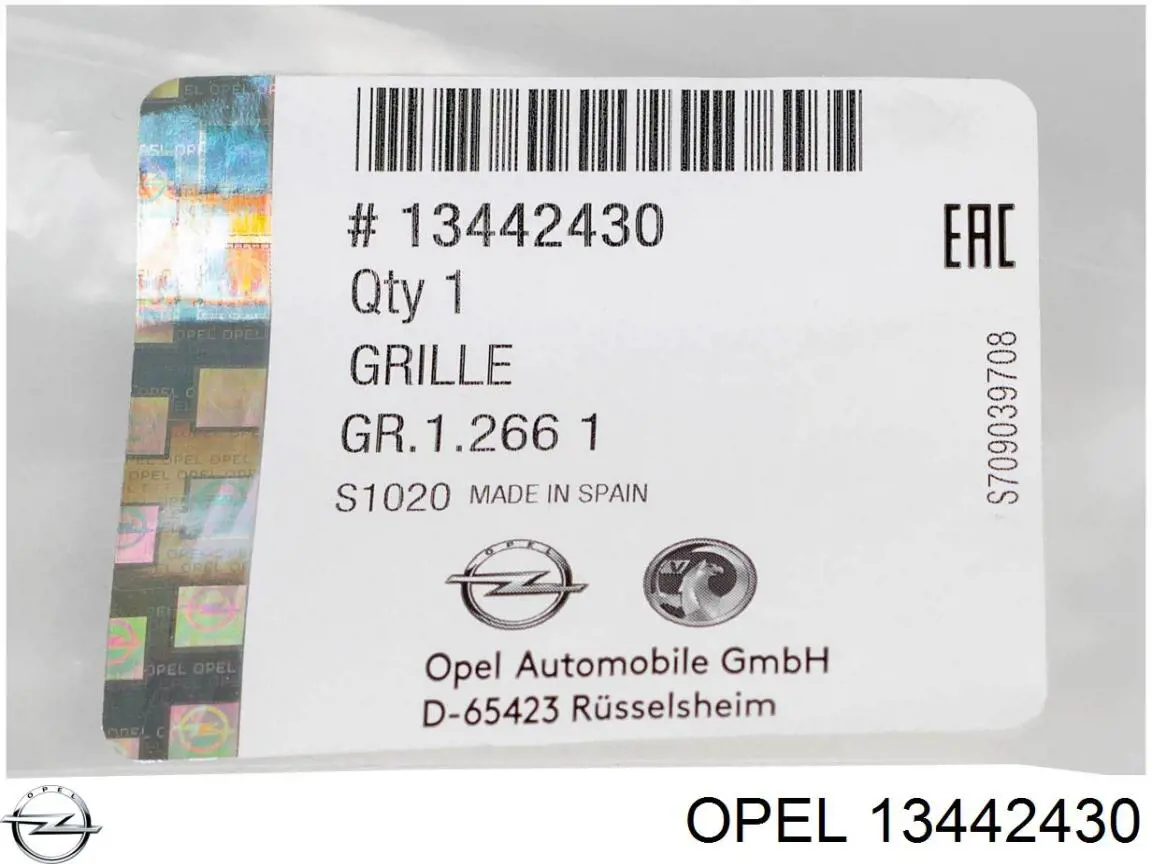 Grelha central do pára-choque dianteiro Opel 1320245 preço, a partir de 32,54 USD