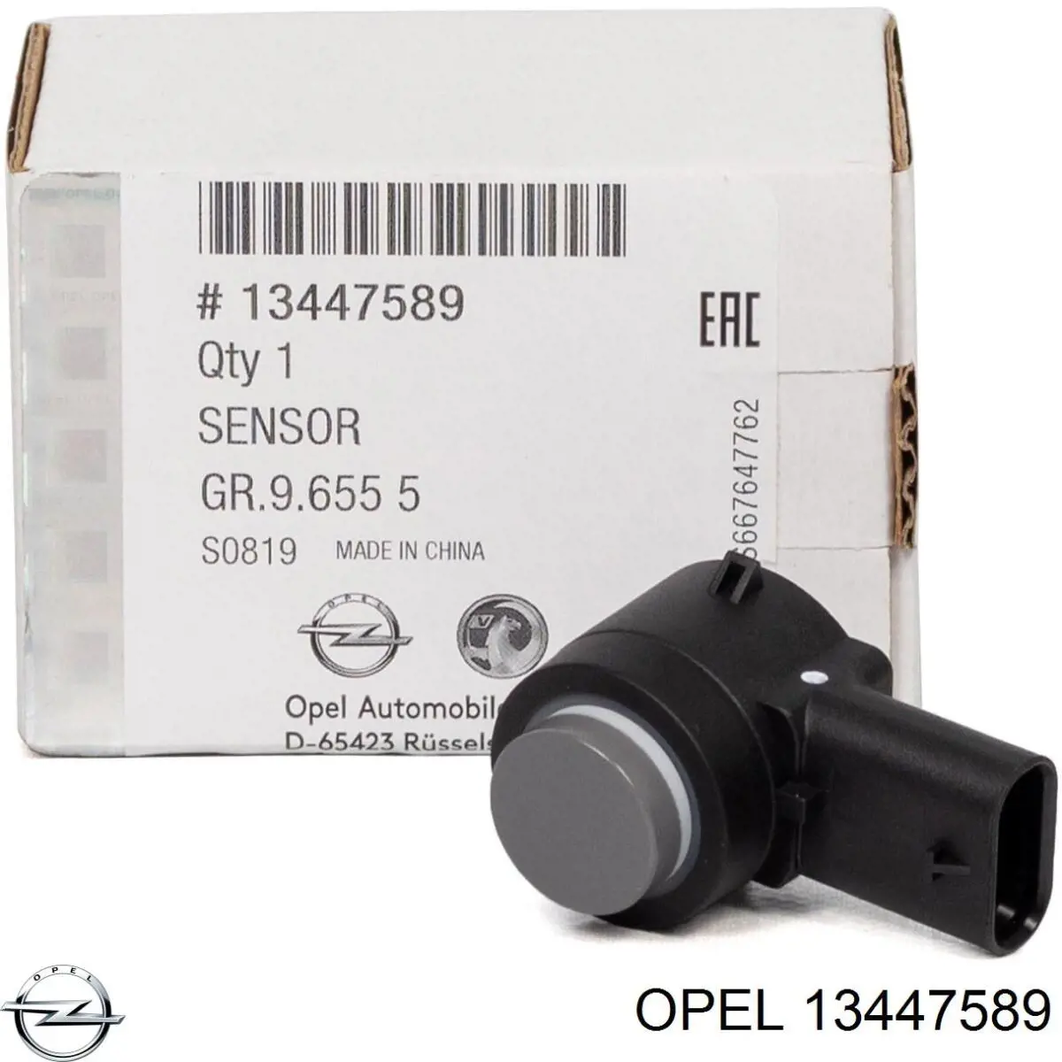 13447589 Opel Sensor dianteiro de sinalização de estacionamento (sensor de estacionamento)