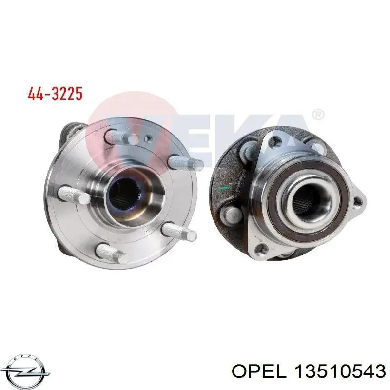 13510543 Opel Cubo dianteiro