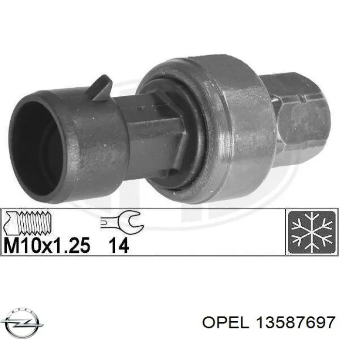 Compre 50550372 Fiat/Alfa/Lancia Sensor de pressão absoluta de aparelho de ar condicionado