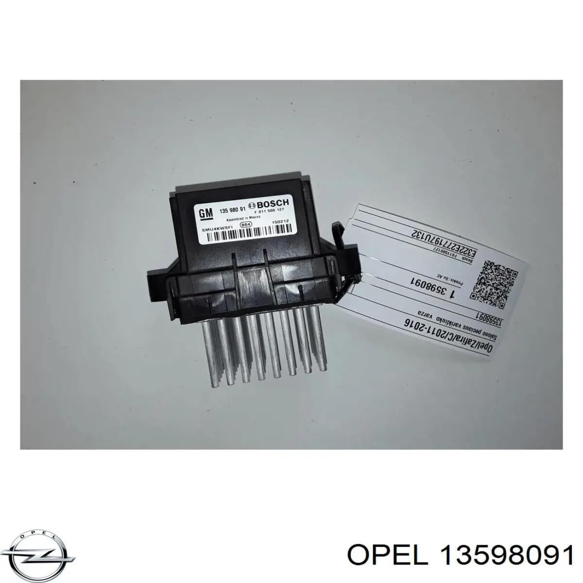 13598091 Opel Resistor (resistência) de ventilador de forno (de aquecedor de salão)