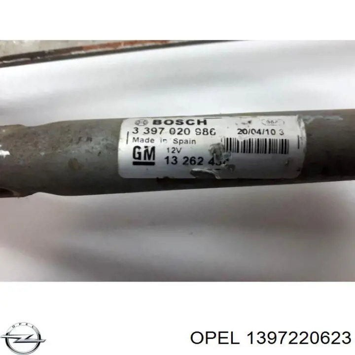 Motor de limpador pára-brisas do pára-brisas para Opel Astra J 