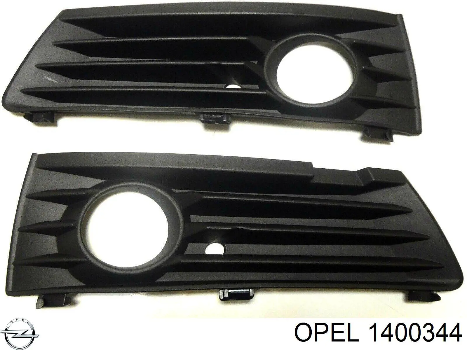 1400344 Opel Tampão (grelha) das luzes de nevoeiro do pára-choque dianteiro direito