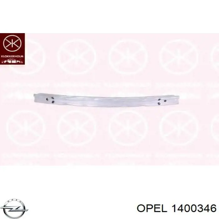 Compre 1400346 Opel Reforçador do pára-choque dianteiro