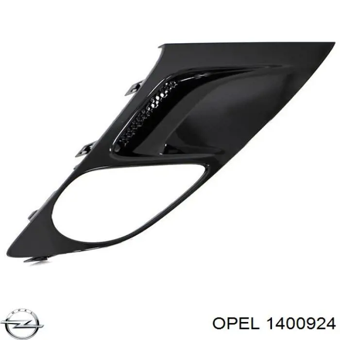 1400924 Opel Grelha direita do pára-choque dianteiro