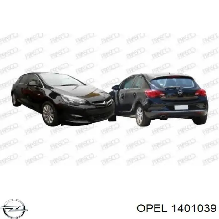 1401039 Opel Pára-choque dianteiro