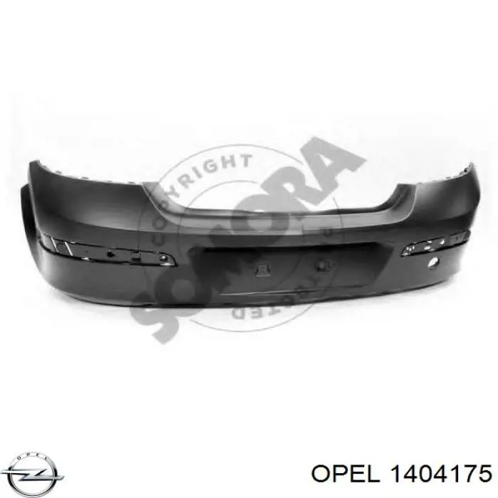 1404175 Opel Pára-choque traseiro