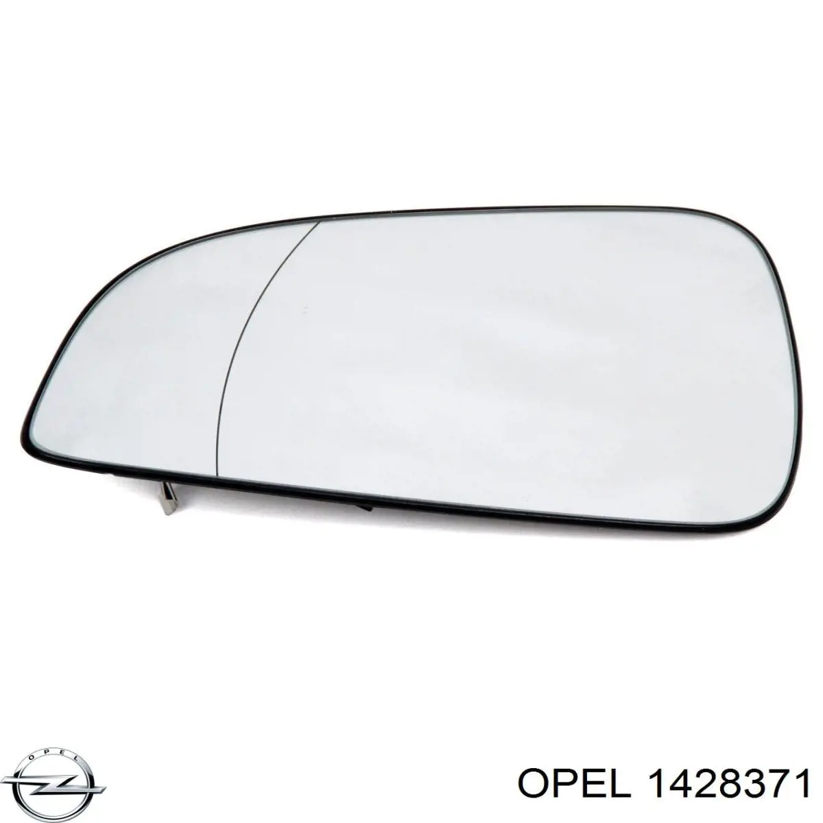 1428371 Opel Elemento espelhado do espelho de retrovisão direito