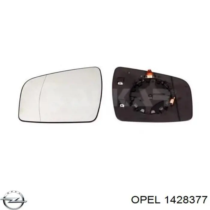 Compre 1428377 Opel Elemento espelhado do espelho de retrovisão esquerdo